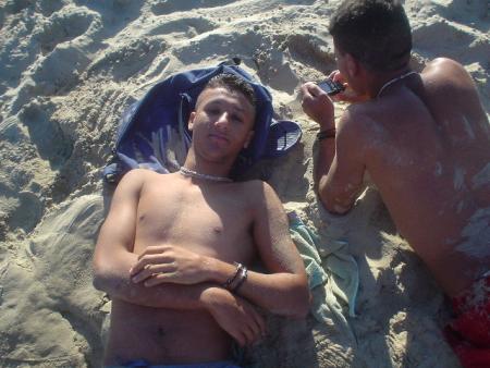 en la playa 